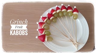 Grinch fruit kabobs  Spiedini di frutta Natalizi Grinch [upl. by Lleumas]