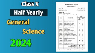 Class 10 Half Yearly 2024 General Science Syllabus SEBA boardclass10 sebahalfyearlyexamsyllabus [upl. by Eednus]