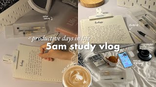 5am study vlog🥯☁️ studying surviving on coffee café hoping and more ftScrintal [upl. by Zoe]