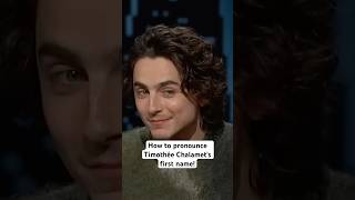 How to pronounce Timothée Chalamets first name shortsvideo timotheechalamet dune [upl. by Annaxor540]