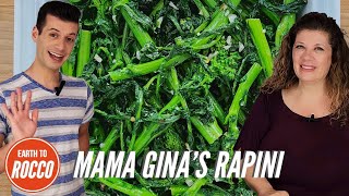 RestaurantStyle Rapini with Mama Gina Broccoli Rabe [upl. by Cheatham]