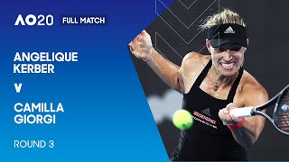 Angelique Kerber v Camila Giorgi Full Match  Australian Open 2020 Third Round [upl. by Ahsirahc]