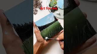 canvas painting  easy art  YouTube short [upl. by Tolland]