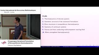 François GayBalmaz  A Langrgian Variational Formulation of Nonequilibrium thermodynamics [upl. by Ferdinana496]