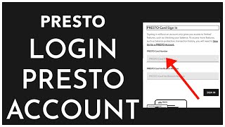 Presto Card Login How to Login Presto Account 2023 [upl. by Dremann]