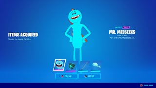 How To Get Mr Meeseeks Bundle FREE Fortnite Meeseeks Box Summoned Katana amp Meeseeks Manifest [upl. by Alansen]