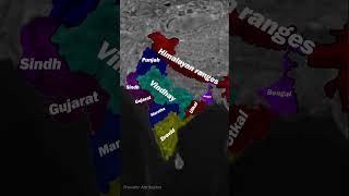 Places mentioned in Indias National Anthem map geography nationalanthem trending india [upl. by Adnohsirk185]