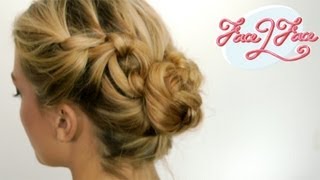 Coiffure facile sur cheveux longs Le chignon noeuds  Avec Alexandre Reboul et Ines Vandamme [upl. by Annot858]