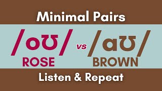 oʊ vs aʊ Minimal Pairs  American English Listening and Pronunciation Practice vowelsounds [upl. by Wehrle951]