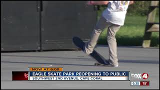 Eagle Skate Park reopens Saturday [upl. by Ticon]