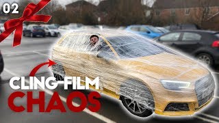 Covered my bros car in cling film  Prankmas 02 [upl. by Tati]