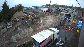 Timelapse onderdoorgangen station Nunspeet [upl. by Herodias]