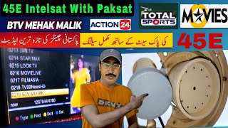 How to Find 45e satellite with paksat on 4 Feet dish New Setting [upl. by Sdlonyer]