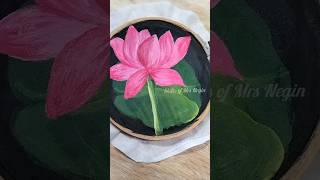 🪷 Lotus fabric painting 🖌️🎨lotuspainting acrylicpaintingfabricpainting trending diy satisfying [upl. by Cohlier]