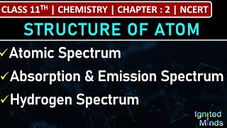 Hydrogen Spectrum  Line Spectrum Of Hydrogen Atom  Atomic Structure and Periodic Properties [upl. by Sirahc]