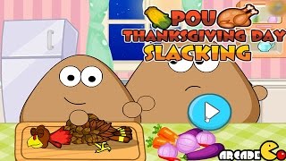 Pou Thanksgiving Day Slacking Walkthrough [upl. by Kala]