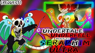 UNDERTALE amp UNDERFELL REACT TO SERAPHIM VS ULTRA REQUEST [upl. by Adaurd]