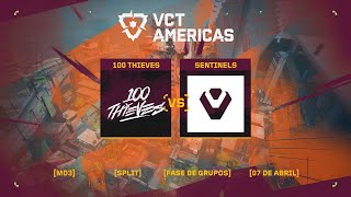 Sentinels x 100 Thieves Mapa 2 Split  VCT Americas [upl. by Cousin]