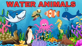 Water Animals For Kids Aquatic Animals For Kids [upl. by Anemolihp]