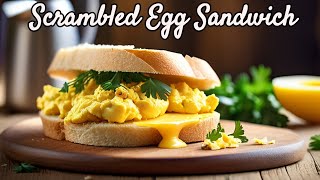 Soft Scrambled Egg Sandwich  Brunch Sandwich  Egg Sandwich  Quick amp Easy Breakfast Recipe [upl. by Suciram]