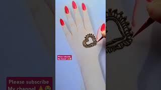 Easy Simple Mehndi Heart Shape Mehndi Design easymehndi simplemehndi mehndi youtubeshortsviral [upl. by Aytida674]