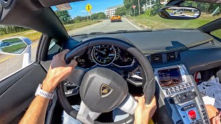 Lamborghini Aventador Roadster  Surprising My 14 Year Old Cousin with a Lambo POV Binaural Audio [upl. by Noeruat]