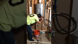 Rinnai tankless water 💦 heater flush  DIY home 🏠 maintenance [upl. by Nadda]