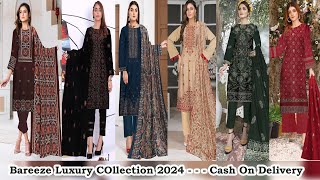 BAREEZE LUXURY COLLECTION 2024  WINTER KARANDI COLLECTION  HEAVY EMBROIDERED COLLECTION 2024 [upl. by Hgielhsa848]