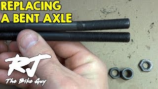 How To Replace A Bent Axle On A Bike Wheel [upl. by Attenal]