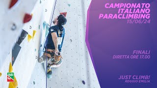 Campionato Italiano Paraclimbing 2024  Just Climb  Reggio Emilia  FINALI [upl. by Ysdnyl684]