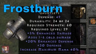 D2R Unique Items  Frostburn Gauntlets [upl. by Ytima]