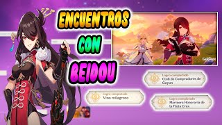 TODOS LOS ENCUENTROS CON BEIDOU  GUIA COMPLETA TODOS LOS FINALES  LOGROS  GENSHIN IMPACT 23 [upl. by Key536]