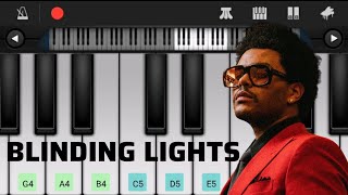 The Weeknd  Blinding Lights  Piano tutorial  Perfect Piano  Basic Piano [upl. by Stander]