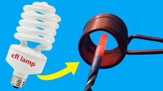 This Simple Trick Turns Old CFL Lamps Into Awesome Induction Heaters [upl. by Wenda]