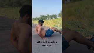 Abs in 2 minutes workout shorts ytshorts viralshorts youtubeshorts [upl. by Alyt]