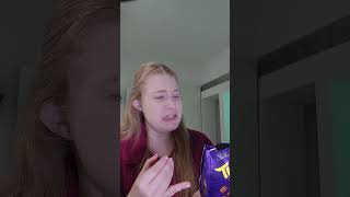 American Tries British Cadbury Chocolate Twirl Bites Taste Test [upl. by Lehplar]