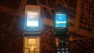 Samsung S3600 and S3600I Incoming Call At The Same Time Via fake call on S3600I [upl. by Bertine111]