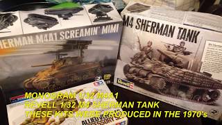 Monogram  Revell M4A1 135 Sherman Tank Build [upl. by Atinauj864]