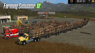 Farming Simulator 17 28  Trenes de Carretera Forestales [upl. by Egerton]