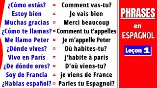 Les PHRASES de base pour apprendre LESPAGNOL  Cours despagnol pour Débutants 🔹 Partie 1 [upl. by Heidie]