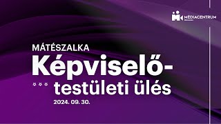 Képviselőtestületi ülés I 2024 09 30 [upl. by Kersten]