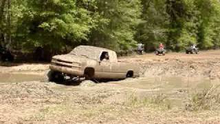 HUGE MUD TRUCK Chevy Silverado on 54quot Boggers STUCK DEEP MUDDIN [upl. by Nahor]