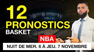 PRONOSTIC NBA  mes pronos NBA du mercredi 6 au jeudi 7 novembre [upl. by Philis413]