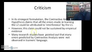 S6 Applied Linguistics Contrastive analysis l Professor Heggach [upl. by Synn]