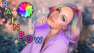 Rainbow Hair Color Arctic Fox Hair Color  Money Piece [upl. by Pearse]