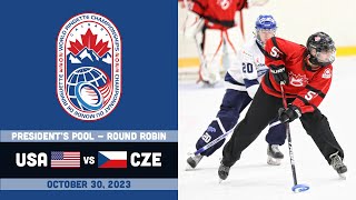 2023 World Ringette World Championships ⭕ President’s Pool Czech Republic vs USA Oct 30 2023 [upl. by Shaughnessy621]