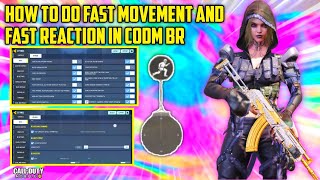 HOW TO DO FAST MOVEMENT AND REACTION IN COD MOBILE BR  HOW TO IMPROVE MOVEMENT IN COD MOBILE [upl. by Bernardo662]