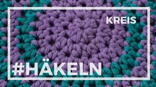 Kreis häkeln mit halben Stäbchen [upl. by Uyekawa]