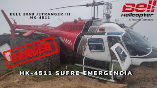 EMERGENCIA BELL 206B JETRANGER III HK4511 [upl. by Amelina19]