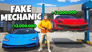 Stealing Cars as Fake Mechanic in GTA 5 RP [upl. by Nerrot]